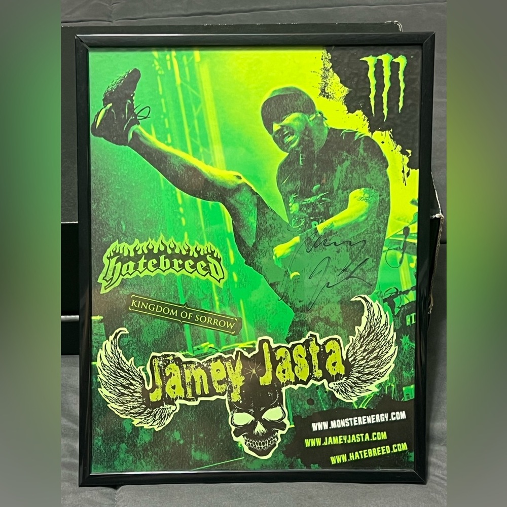 Jamey Jasta Hatebreed Official Monster Energy 8X10" Autographed